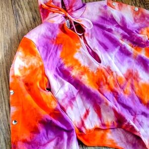 Torrid Purple and Orange Tie-Dye Hoodie